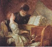 Jean Honore Fragonard The musical lesson painting